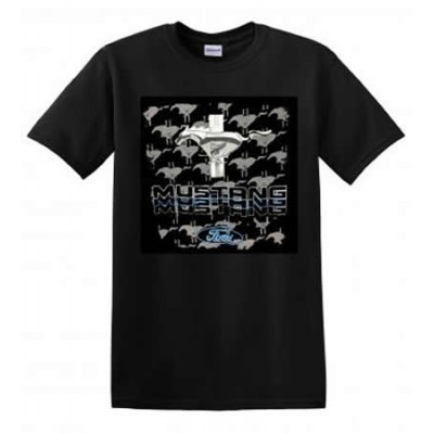 T-Shirt Homme Noir Mustang Triple Threat